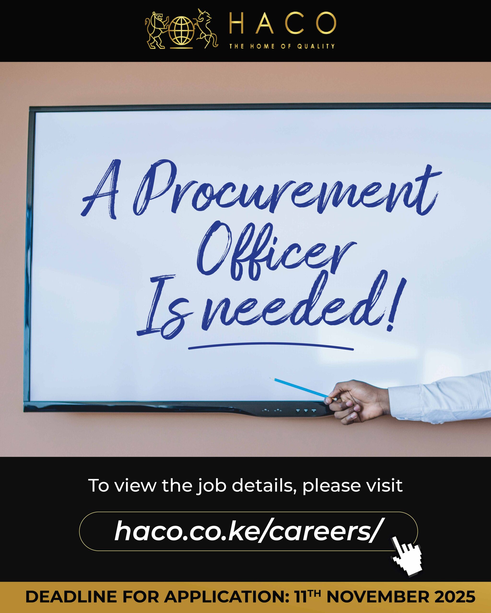 Job Openings Job Opportunity – Procurement Officer